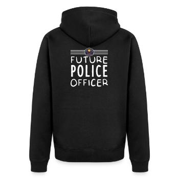 Cadeau de police pour les enfants - Veste à capuche bio Premium Unisexe - noir - Dos - Nico (187cm)