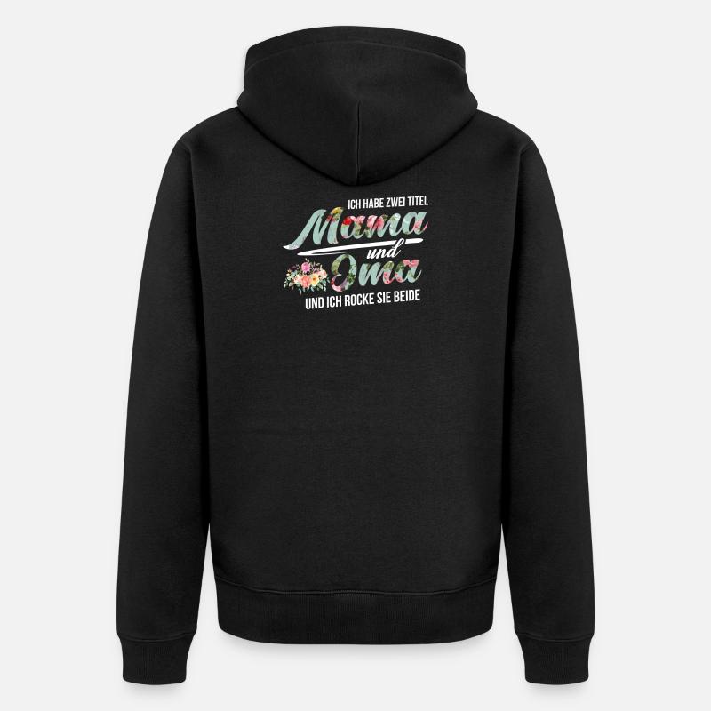 Maman et grand-mère - Veste à capuche bio Premium Unisexe - noir