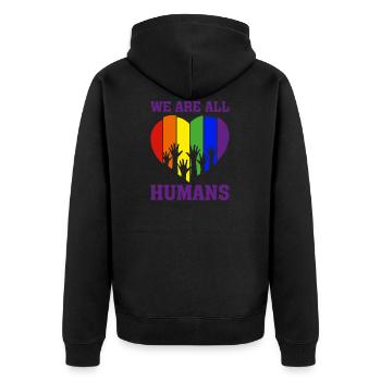 Christopher Streed Day We are ALL HUMANS Cadeau - Veste à capuche bio Premium Unisexe - noir - Dos - Nico (187cm)