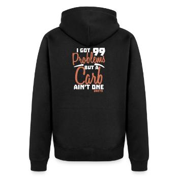 99 Funny Low Carb Keto Diet Gift For Weight lost - Unisex Premium Organic Zip Hoodie - black - Back - Nico (187cm)
