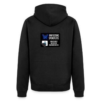 Arthrite papillon papillon spondylarthrite ankylosante - Veste à capuche bio Premium Unisexe - noir - Dos - Nico (187cm)