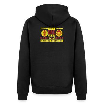 Radiologe Dad Geschenk - Ich bin ein Vater und ein - Unisex Premium Bio Zip Hoodie - Schwarz - Hinten - Nico (187cm)