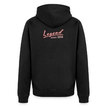 legend since 2002 - Veste à capuche bio Premium Unisexe - noir - Dos - Nico (187cm)