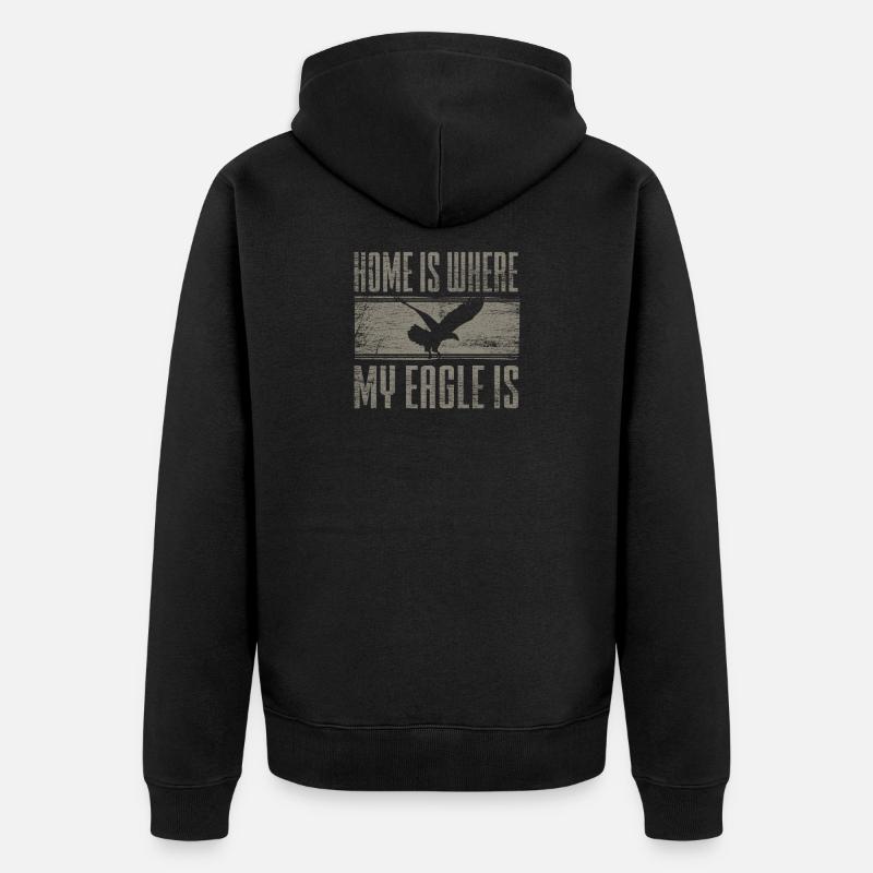Aigle - Veste à capuche bio Premium Unisexe - noir