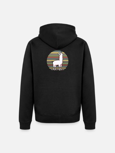 lama - Veste à capuche bio Premium Unisexe - noir