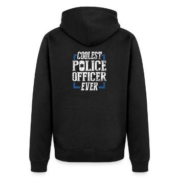 Officier de police - Veste à capuche bio Premium Unisexe - noir - Dos - Nico (187cm)