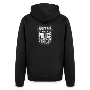 Officier de police - Veste à capuche bio Premium Unisexe - noir - Dos - Nico (187cm)