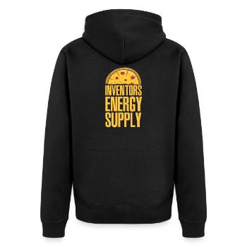 Raspberry Pi with junk food - Unisex Premium Organic Zip Hoodie - black - Back - Nico (187cm)