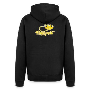Fleur de fleur de lotus - Veste à capuche bio Premium Unisexe - noir - Dos - Nico (187cm)