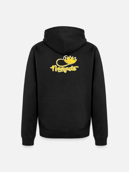 Lotus blossom flower - Unisex Premium Organic Zip Hoodie - black