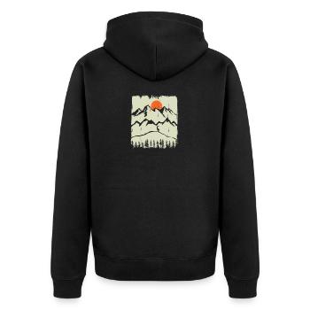 Cadeau de soleil des montagnes du Capricorne - Veste à capuche bio Premium Unisexe - noir - Dos - Nico (187cm)