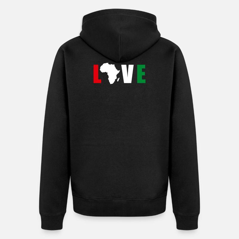 Love Africa - Veste à capuche bio Premium Unisexe - noir