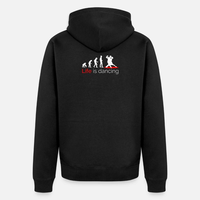 Dance dancers couple dance evolution - Unisex Premium Organic Zip Hoodie - black