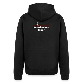 Sondeln schatzsucher Metalldetektor Sondler - Unisex Premium Bio Zip Hoodie - Schwarz - Hinten - Nico (187cm)