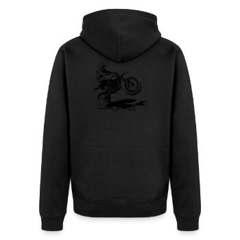 Motorcross enduro - Veste à capuche bio Premium Unisexe - noir - Dos - Nico (187cm)
