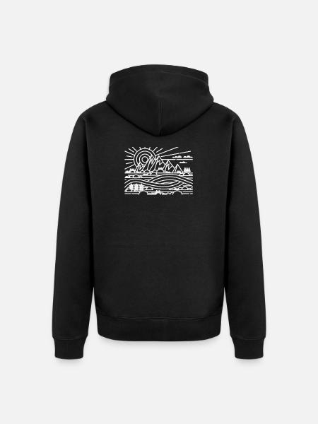 camping - Veste à capuche bio Premium Unisexe - noir