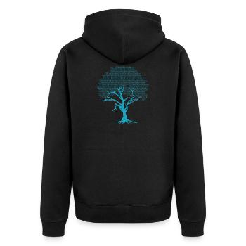 Binary Coding Tree Gift Design Idea graphic - Unisex Premium Organic Zip Hoodie - black - Back - Nico (187cm)
