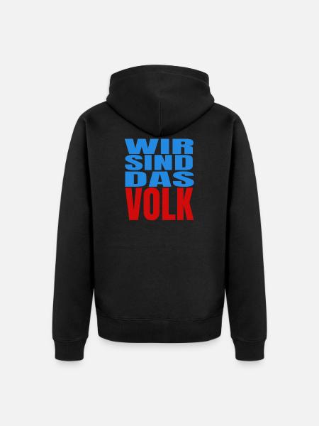Wir sind das Volk - Unisex Premium Bio Zip Hoodie - Schwarz