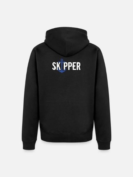 Skipper - Unisex Premium Organic Zip Hoodie - black