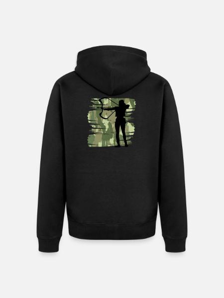 Archer - Unisex Premium Organic Zip Hoodie - black
