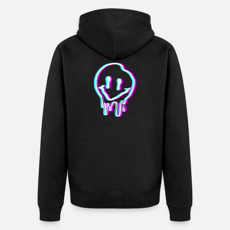 Smile Acid Trip Trip - Veste à capuche bio Premium Unisexe - noir