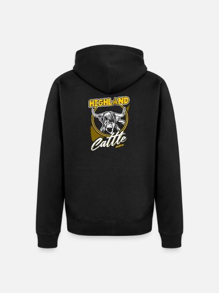 Highland cattle highland cattle - Unisex Premium Organic Zip Hoodie - black