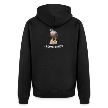 Faucon pèlerin - Veste à capuche bio Premium Unisexe - noir - Dos - Nico (187cm)