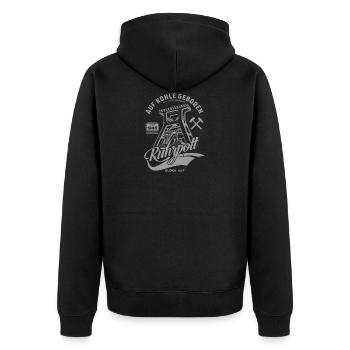 Ruhrpott - Né sur le charbon - Veste à capuche bio Premium Unisexe - noir - Dos - Nico (187cm)