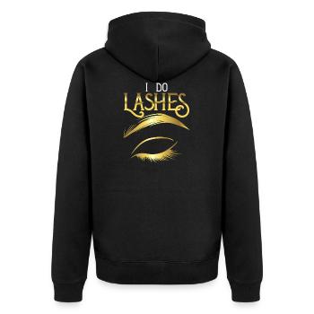 Lash Lover I Do Lashes Make Up Artist Gift Design - Veste à capuche bio Premium Unisexe - noir - Dos - Nico (187cm)