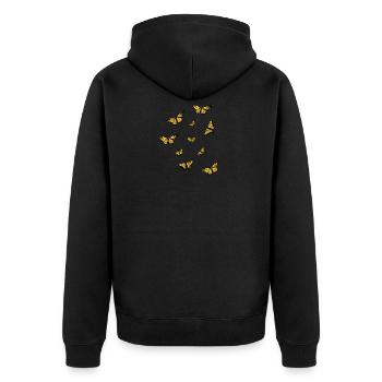 Butterfly aesthetic - Unisex Premium Organic Zip Hoodie - black - Back - Nico (187cm)