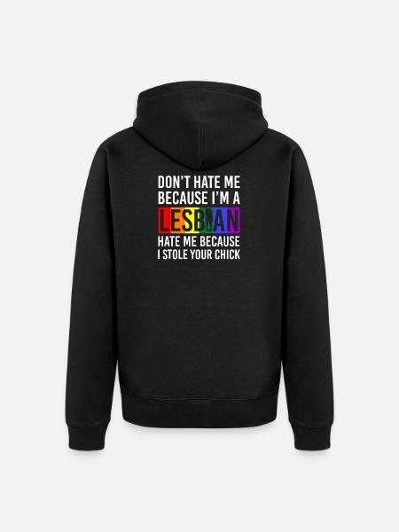 Lesbian & Lesbow Clothing - Unisex Premium Organic Zip Hoodie - black
