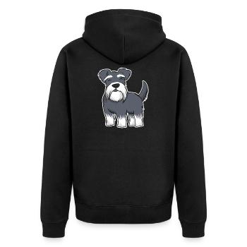 Schnauzer miniature - Veste à capuche bio Premium Unisexe - noir - Dos - Nico (187cm)