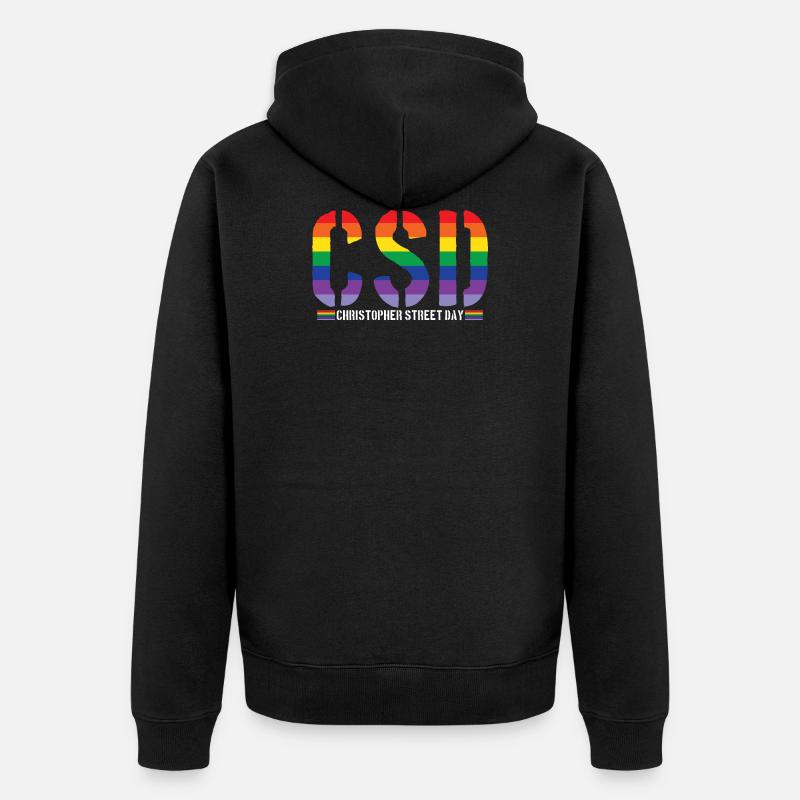 Jour de la rue Christopher CSD LGBT - Veste à capuche bio Premium Unisexe - noir