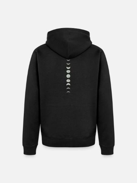 Spiritual Yoga Moon - Veste à capuche bio Premium Unisexe - noir