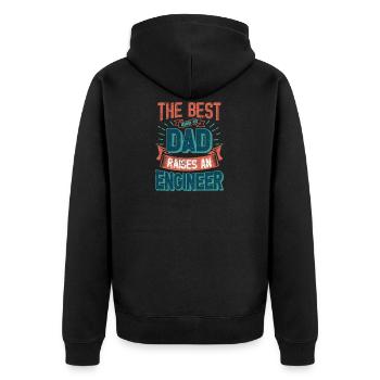 This Great Gifts For Dad From Daughter - The Best - Unisex Premium Organic Zip Hoodie - black - Back - Nico (187cm)