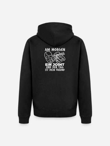 Kiffer Spruch für Kiffer - Unisex Premium Bio Zip Hoodie - Schwarz
