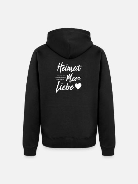 Home Sea Love Summer - Unisex Premium Organic Zip Hoodie - black