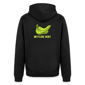 Realschule Abschluss - Unisex Premium Bio Zip Hoodie - Schwarz - Hinten - Nico (187cm)