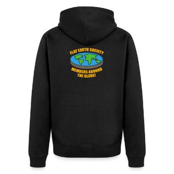 Membres de la Flat Earth Society Earth Flat - Veste à capuche bio Premium Unisexe - noir - Dos - Nico (187cm)