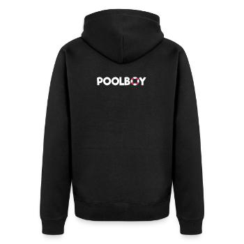 Bademeister Geschenk Poolboy Rettungsschwimmer - Unisex Premium Bio Zip Hoodie - Schwarz - Hinten - Nico (187cm)