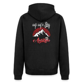 Autriche - aufi auf n Berg - Veste à capuche bio Premium Unisexe - noir - Dos - Nico (187cm)