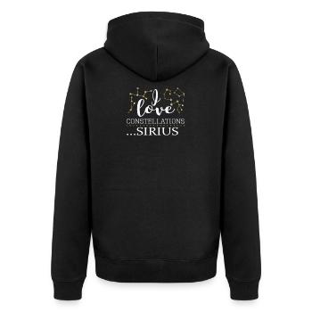 Top Spaß Sirius Constellations Sternenbeobachtung Geschenk - Unisex Premium Bio Zip Hoodie - Schwarz - Hinten - Nico (187cm)