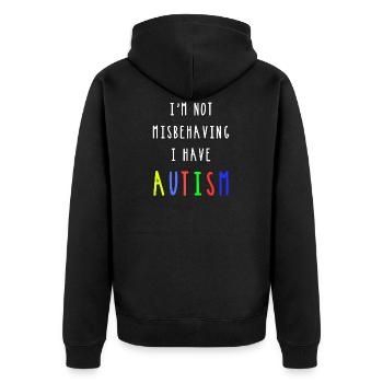 Sensibilisation à l'autisme J'ai un cadeau pour les enfants autistes - Veste à capuche bio Premium Unisexe - noir - Dos - Nico (187cm)