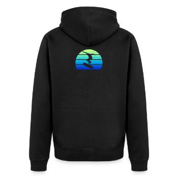 Longboarder - Veste à capuche bio Premium Unisexe - noir - Dos - Nico (187cm)
