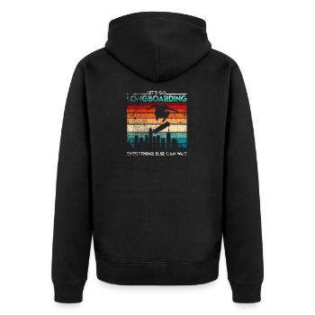 Longboarder rétro longboard - Veste à capuche bio Premium Unisexe - noir - Dos - Nico (187cm)