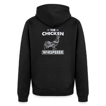 Poulet Whisperer Poulet Whisperer Poulet Poulets - Veste à capuche bio Premium Unisexe - noir - Dos - Nico (187cm)