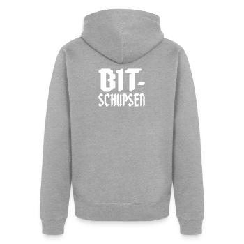 Informatiker Programmierer Webdesign - Unisex Premium Bio Zip Hoodie - Grau meliert - Hinten - Nico (187cm)
