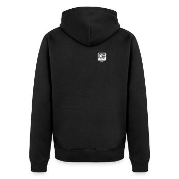 Personal trainer workout and fitness design - Unisex Premium Organic Zip Hoodie - black - Back - Nico (187cm)