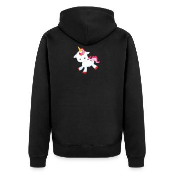 Enfants Valentine Licorne Valentine - Veste à capuche bio Premium Unisexe - noir - Dos - Nico (187cm)