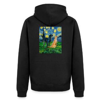 Cadeau pour les propriétaires de Labrador Retriever - Veste à capuche bio Premium Unisexe - noir - Dos - Nico (187cm)